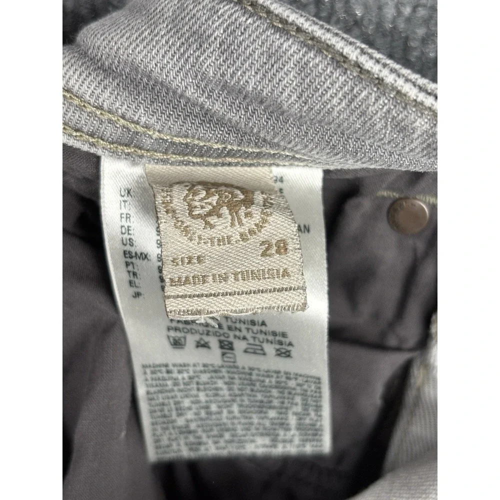 Diesel Waykee Jeans Mens 28x30 Gray 0839N Stretch Regular Straight Button Fly